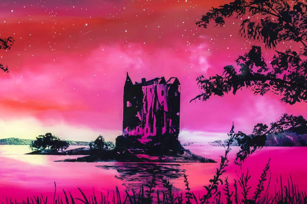 Crimson Nights - Original - SOLD by artist Richard King - Wyecliffe Galleries