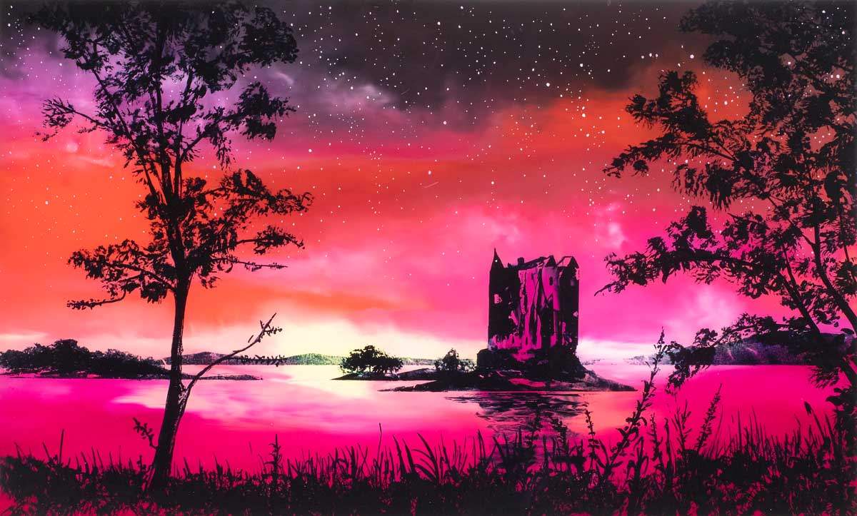 Crimson Nights - Original - SOLD by artist Richard King - Wyecliffe Galleries