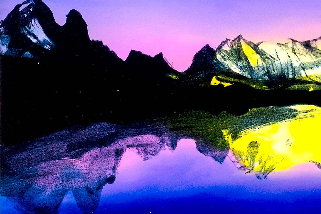 Mont Blanc In The Stars - Original - SOLD by artist Richard King - Wyecliffe Galleries