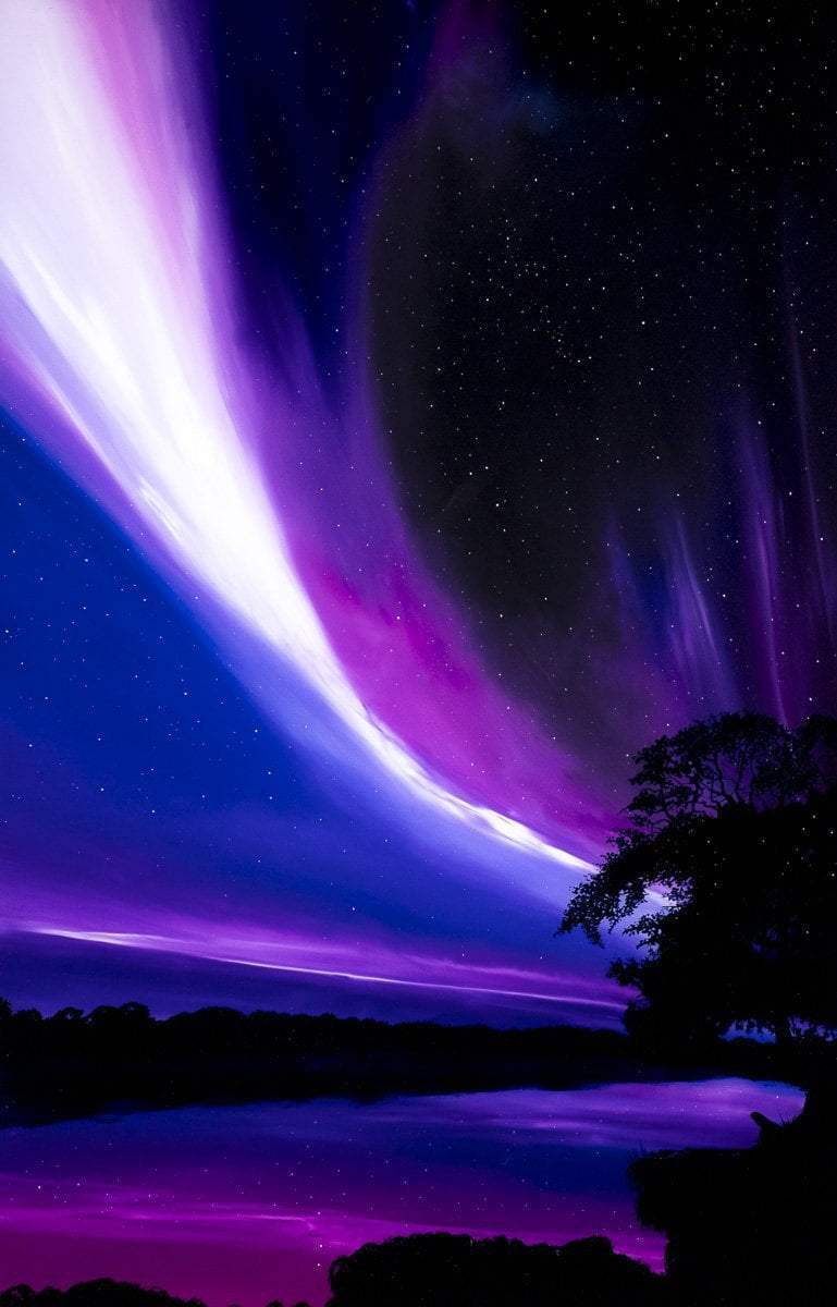 Purple Rain - Original - SOLD by artist Richard King - Wyecliffe Galleries