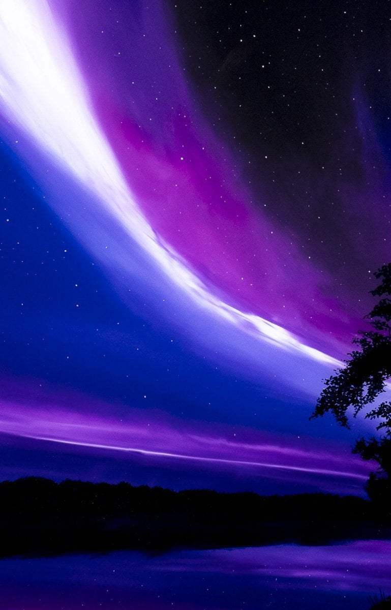 Purple Rain - Original - SOLD by artist Richard King - Wyecliffe Galleries