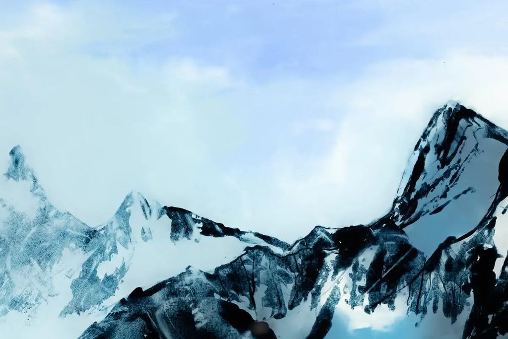 Sky High, Climbers on Mont Blanc - Original by artist Richard King - Wyecliffe Galleries