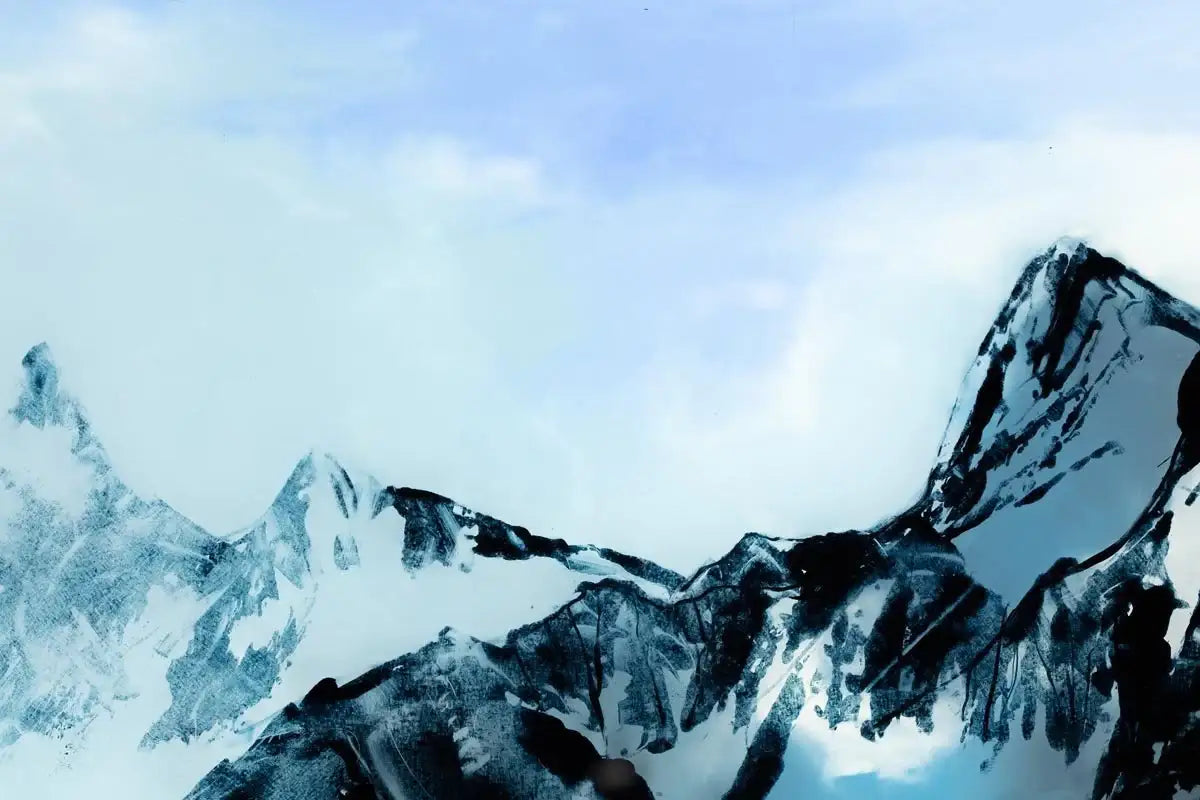 Sky High, Climbers on Mont Blanc - Original by artist Richard King - Wyecliffe Galleries