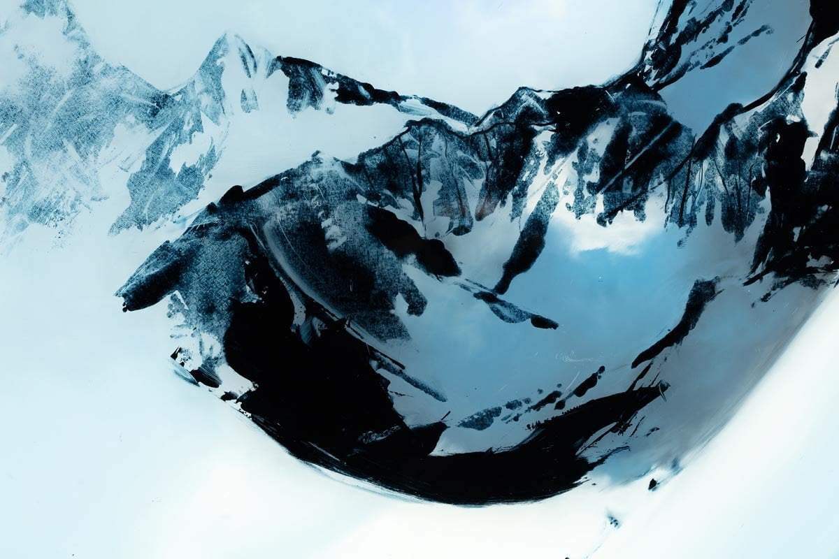 Sky High, Climbers on Mont Blanc - Original by artist Richard King - Wyecliffe Galleries