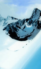 Sky High, Climbers on Mont Blanc - Original by artist Richard King - Wyecliffe Galleries