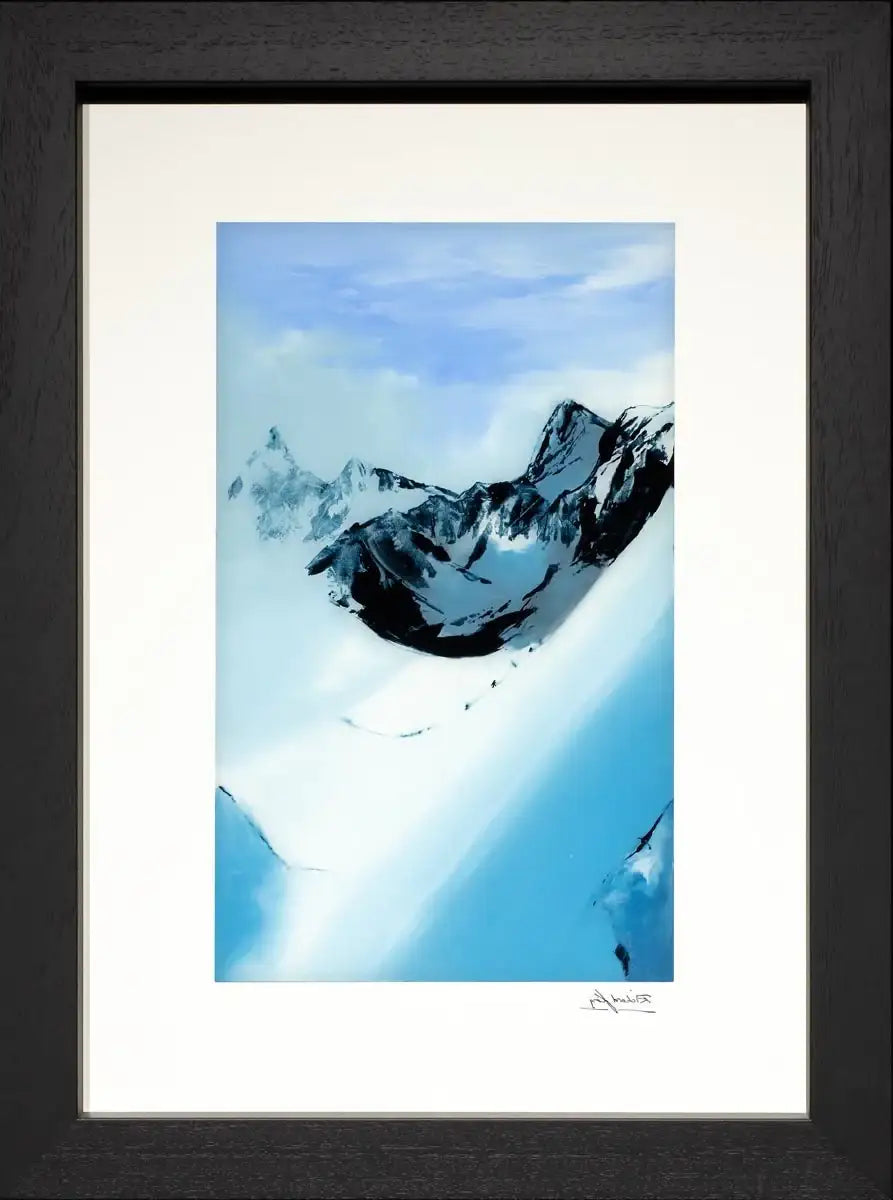 Sky High, Climbers on Mont Blanc - Original by artist Richard King - Wyecliffe Galleries