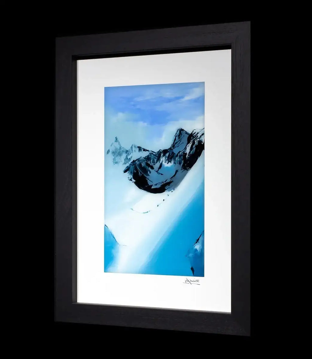 Sky High, Climbers on Mont Blanc - Original by artist Richard King - Wyecliffe Galleries