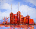 Battersea Dusk - Original - SOLD by artist Richard Knight - Wyecliffe Galleries