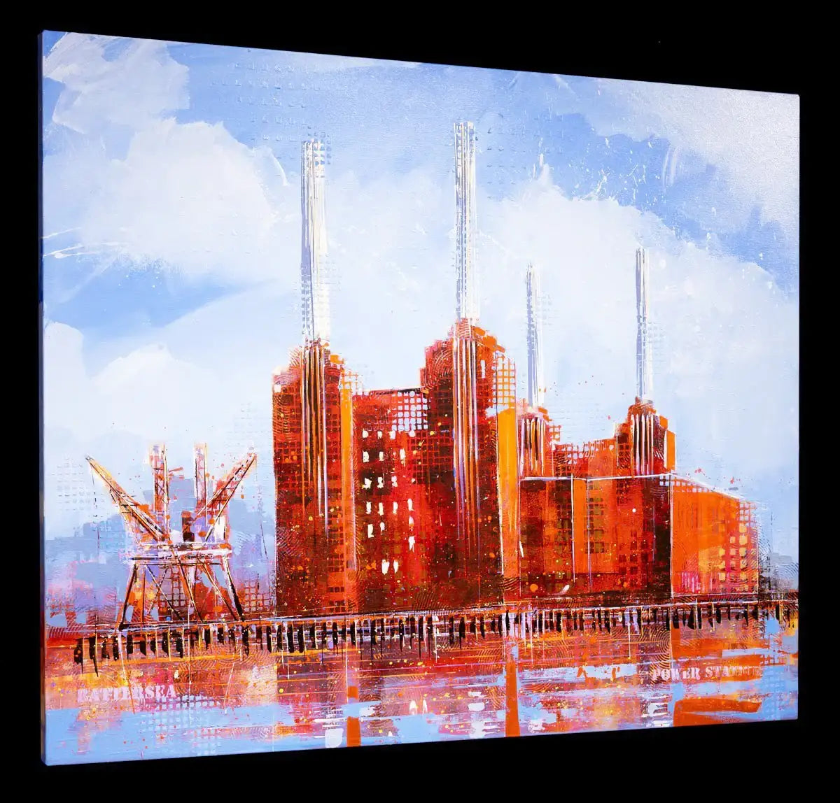 Battersea Dusk - Original - SOLD by artist Richard Knight - Wyecliffe Galleries
