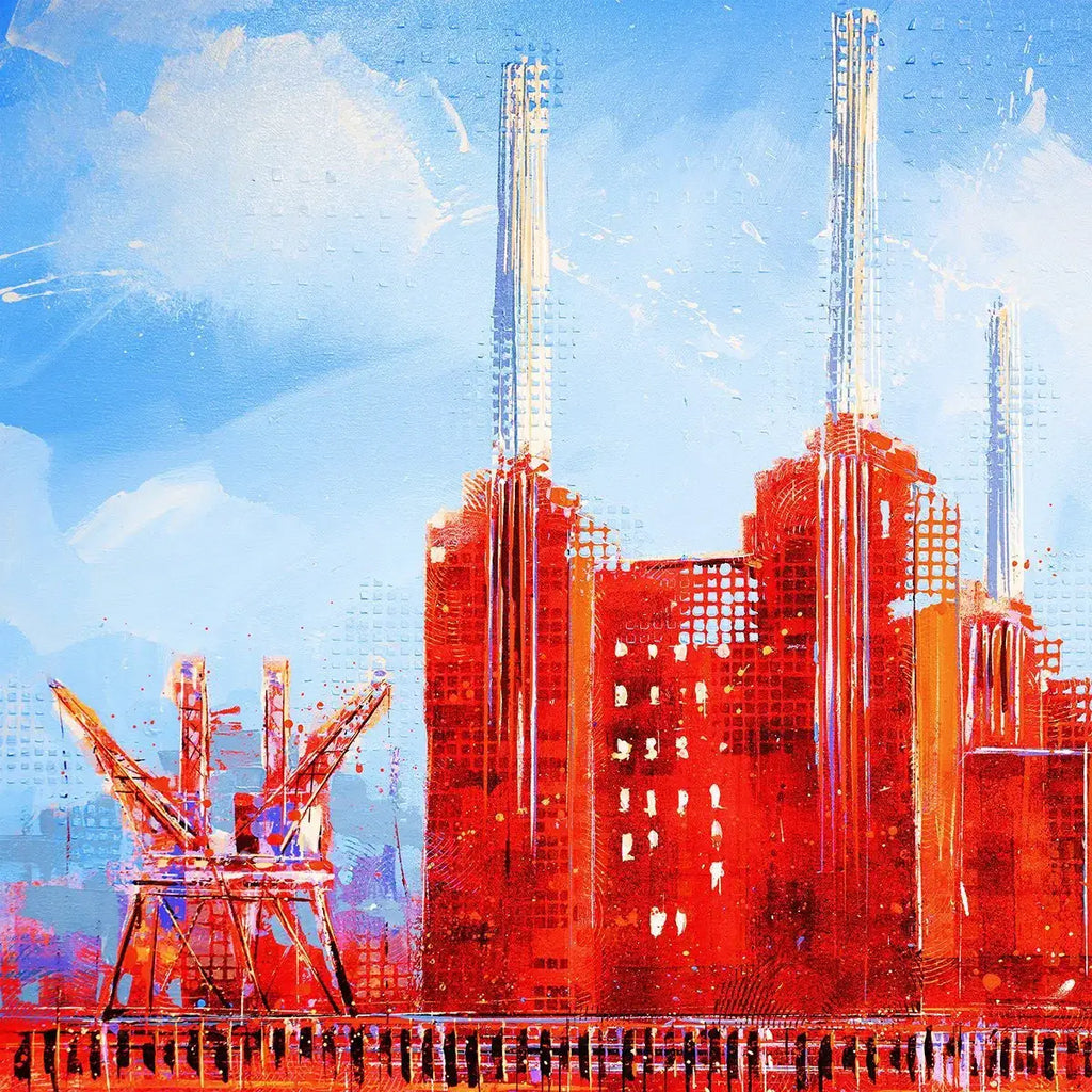 Battersea Dusk - Original - SOLD by artist Richard Knight - Wyecliffe Galleries