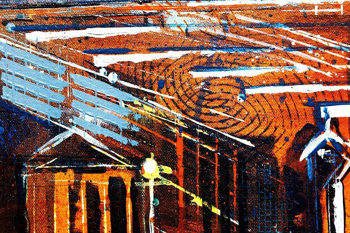 Bridge to the City - Original - SOLD by artist Richard Knight - Wyecliffe Galleries