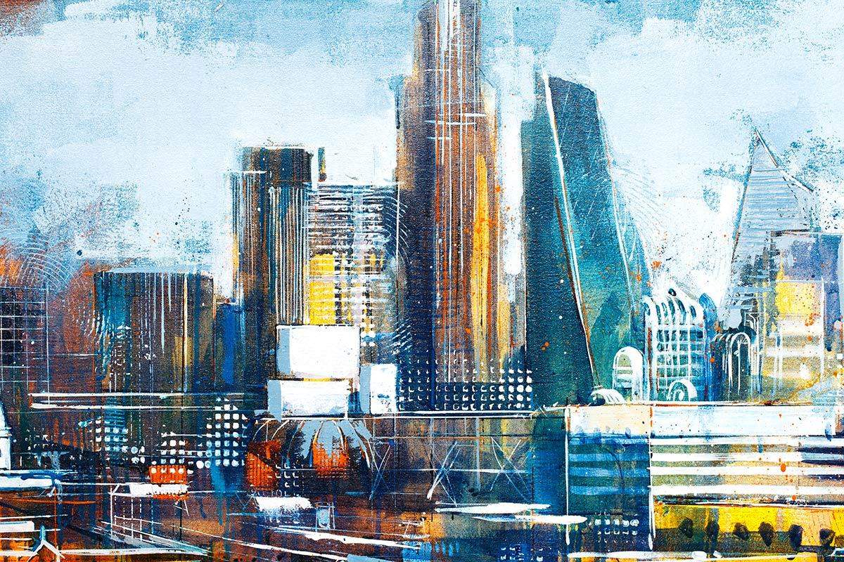 Bridge to the City - Original - SOLD by artist Richard Knight - Wyecliffe Galleries