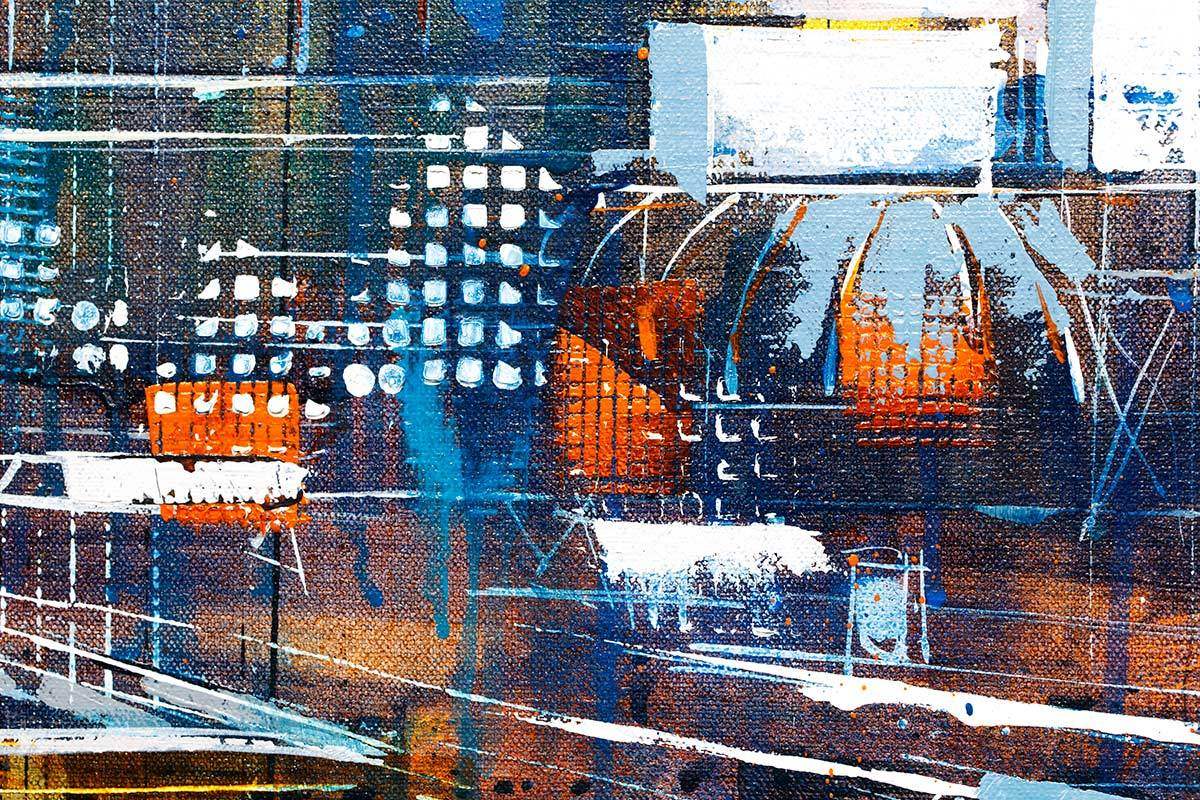 Bridge to the City - Original - SOLD by artist Richard Knight - Wyecliffe Galleries