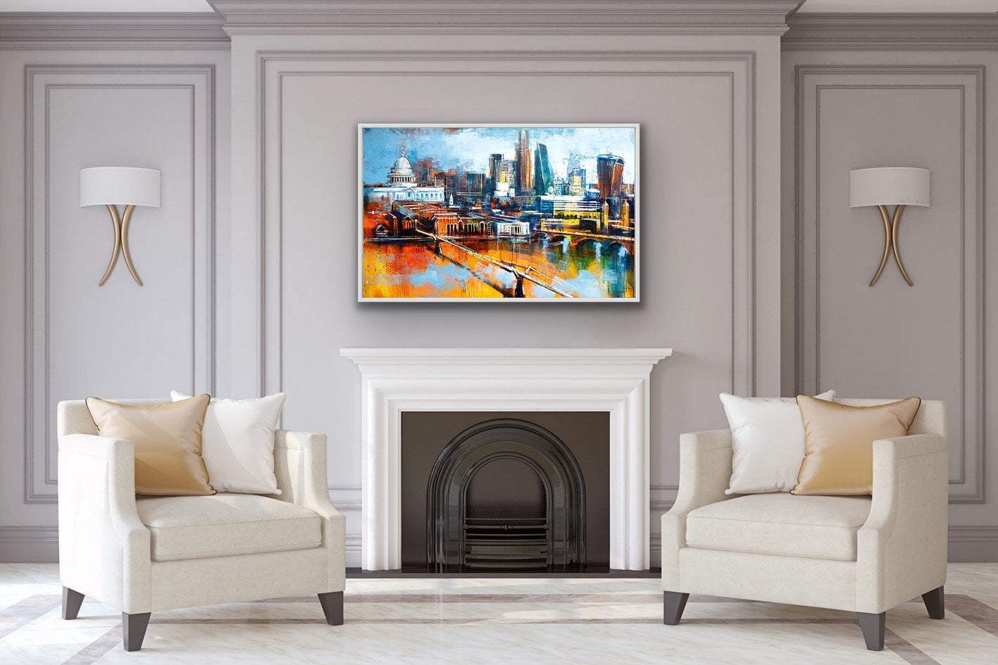 Bridge to the City - Original - SOLD by artist Richard Knight - Wyecliffe Galleries