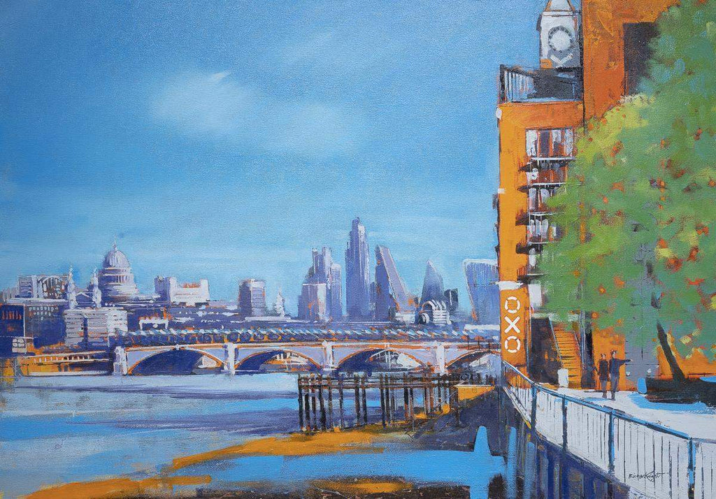 Oxo to St Pauls - Original - SOLD by artist Richard Knight - Wyecliffe Galleries