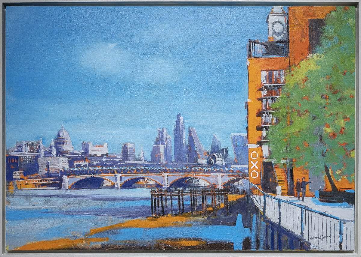 Oxo to St Pauls - Original - SOLD by artist Richard Knight - Wyecliffe Galleries