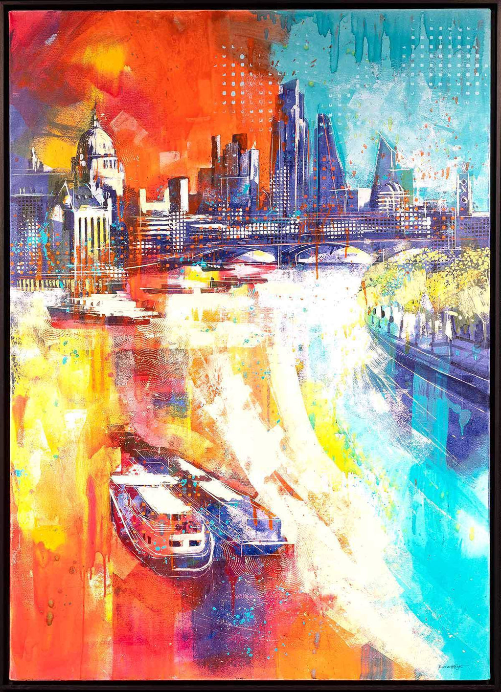 River City - Original - SOLD by artist Richard Knight - Wyecliffe Galleries