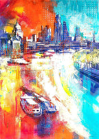 River City - Original - SOLD by artist Richard Knight - Wyecliffe Galleries