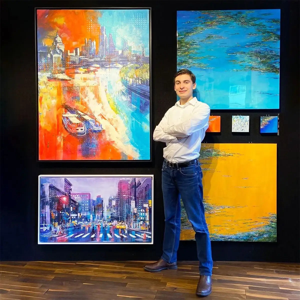 River City - Original - SOLD by artist Richard Knight - Wyecliffe Galleries