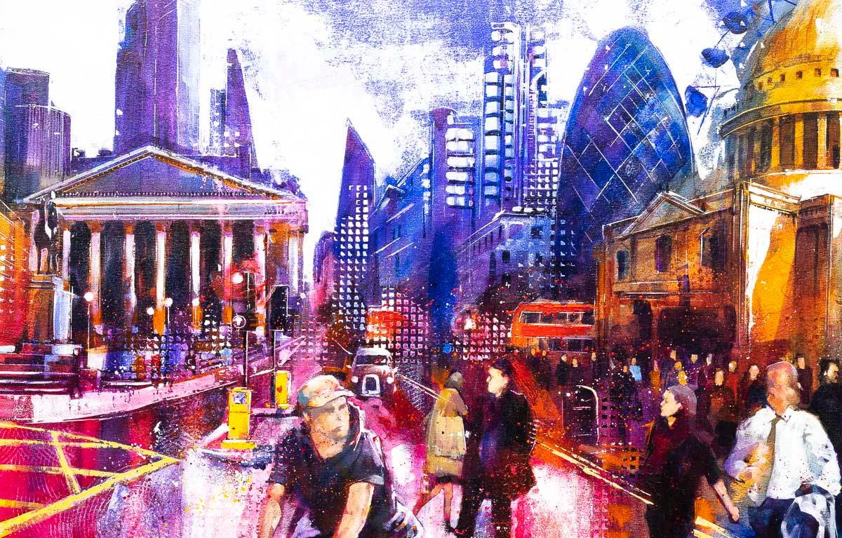 This is London - Original - SOLD by artist Richard Knight - Wyecliffe Galleries