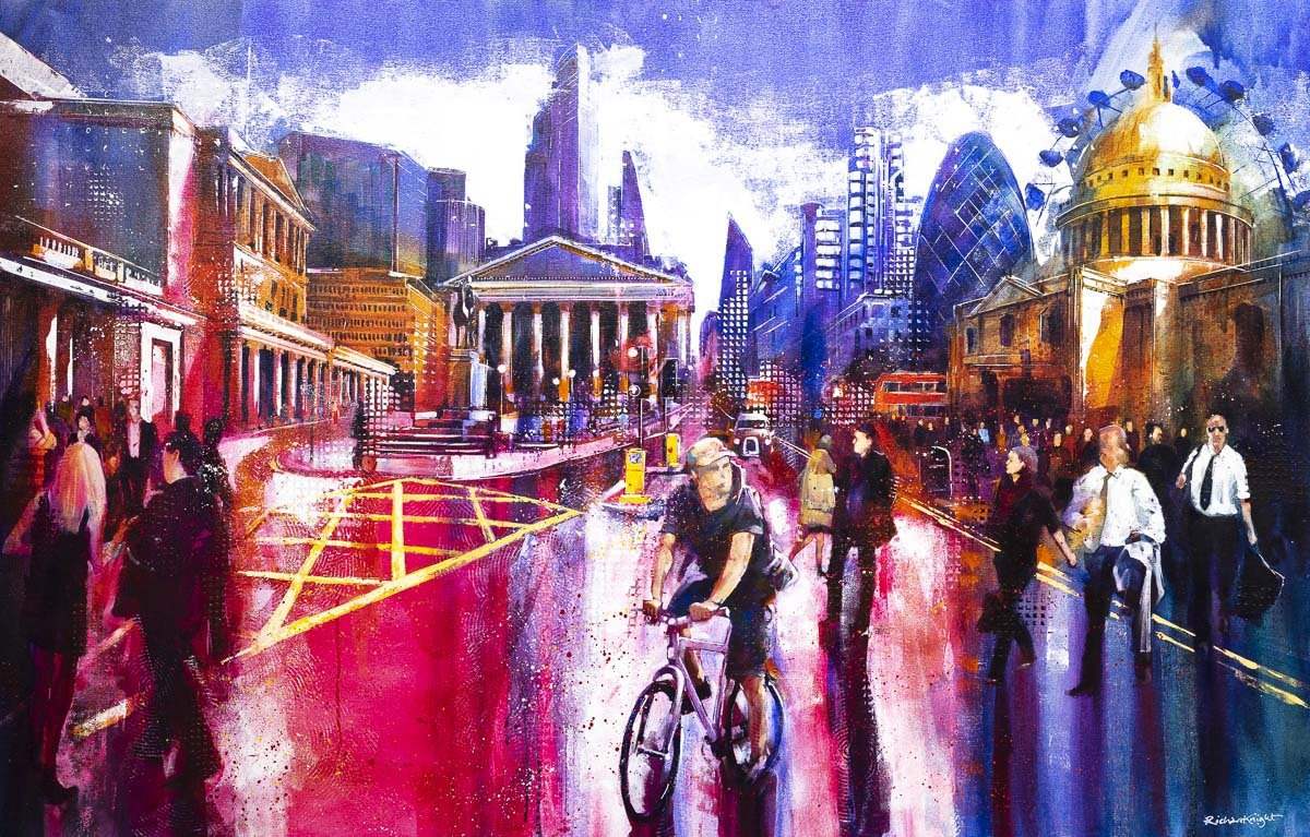This is London - Original - SOLD by artist Richard Knight - Wyecliffe Galleries