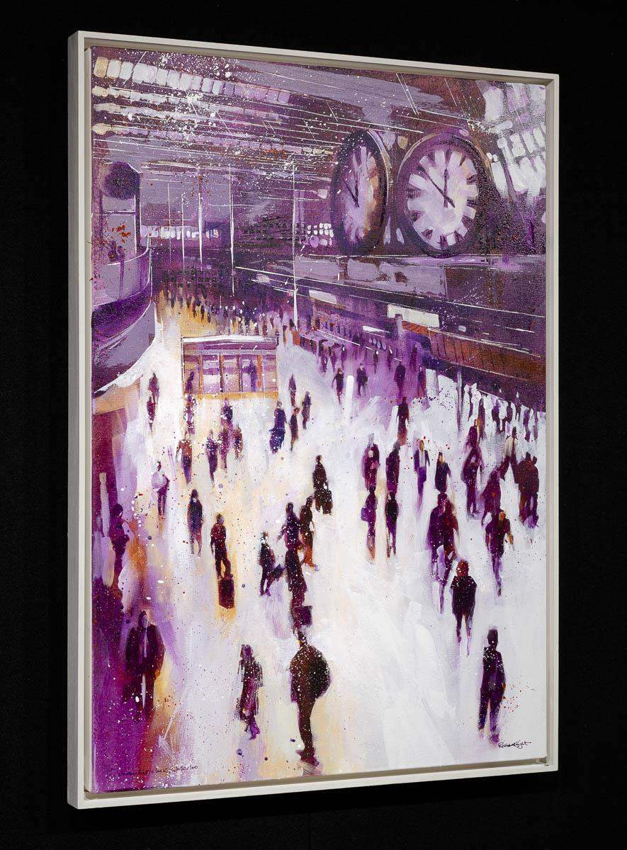 Under The Clock, Waterloo - Original - SOLD by artist Richard Knight - Wyecliffe Galleries