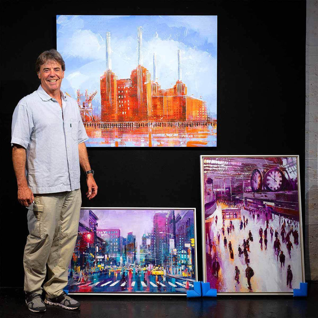 Under The Clock, Waterloo - Original - SOLD by artist Richard Knight - Wyecliffe Galleries