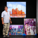 Under The Clock, Waterloo - Original - SOLD by artist Richard Knight - Wyecliffe Galleries