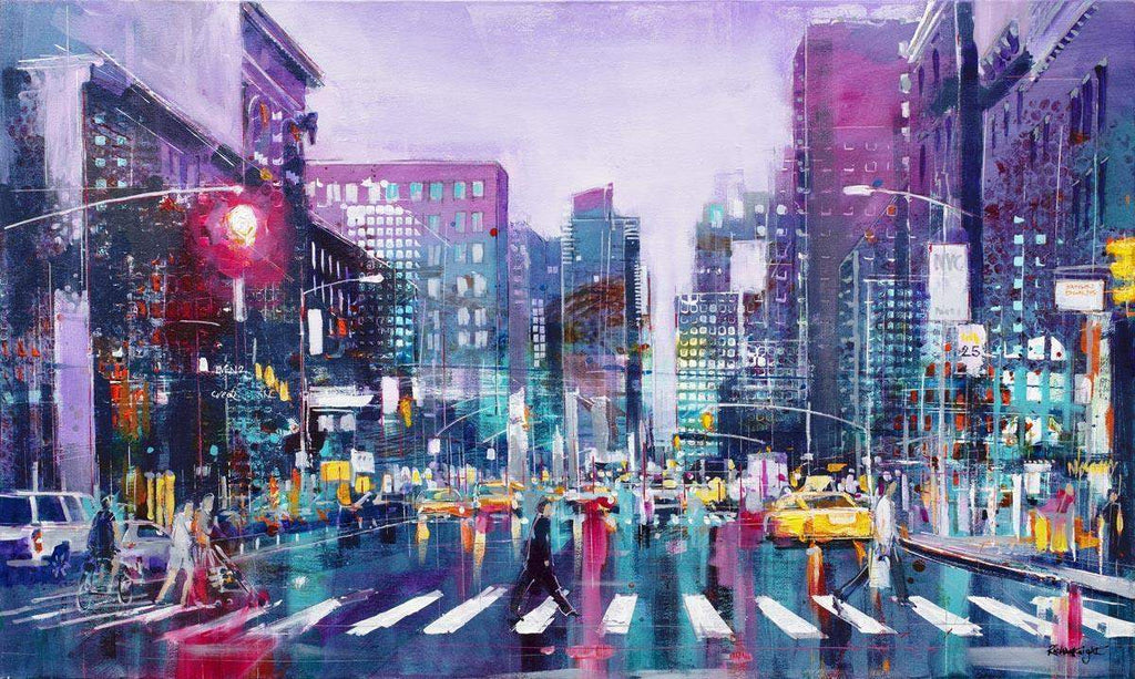 Uptown Crossing - Original - SOLD by artist Richard Knight - Wyecliffe Galleries