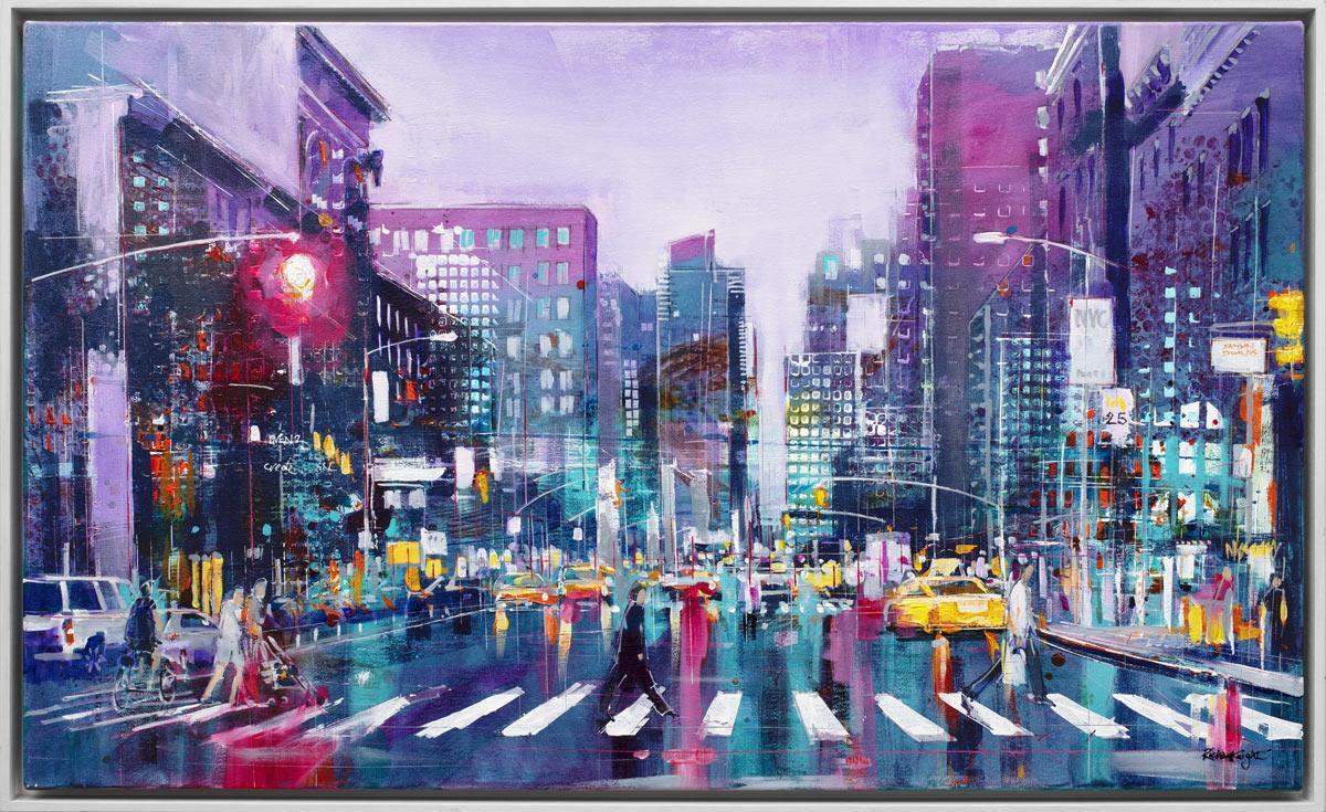 Uptown Crossing - Original - SOLD by artist Richard Knight - Wyecliffe Galleries