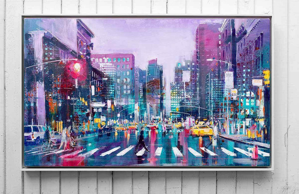 Uptown Crossing - Original - SOLD by artist Richard Knight - Wyecliffe Galleries