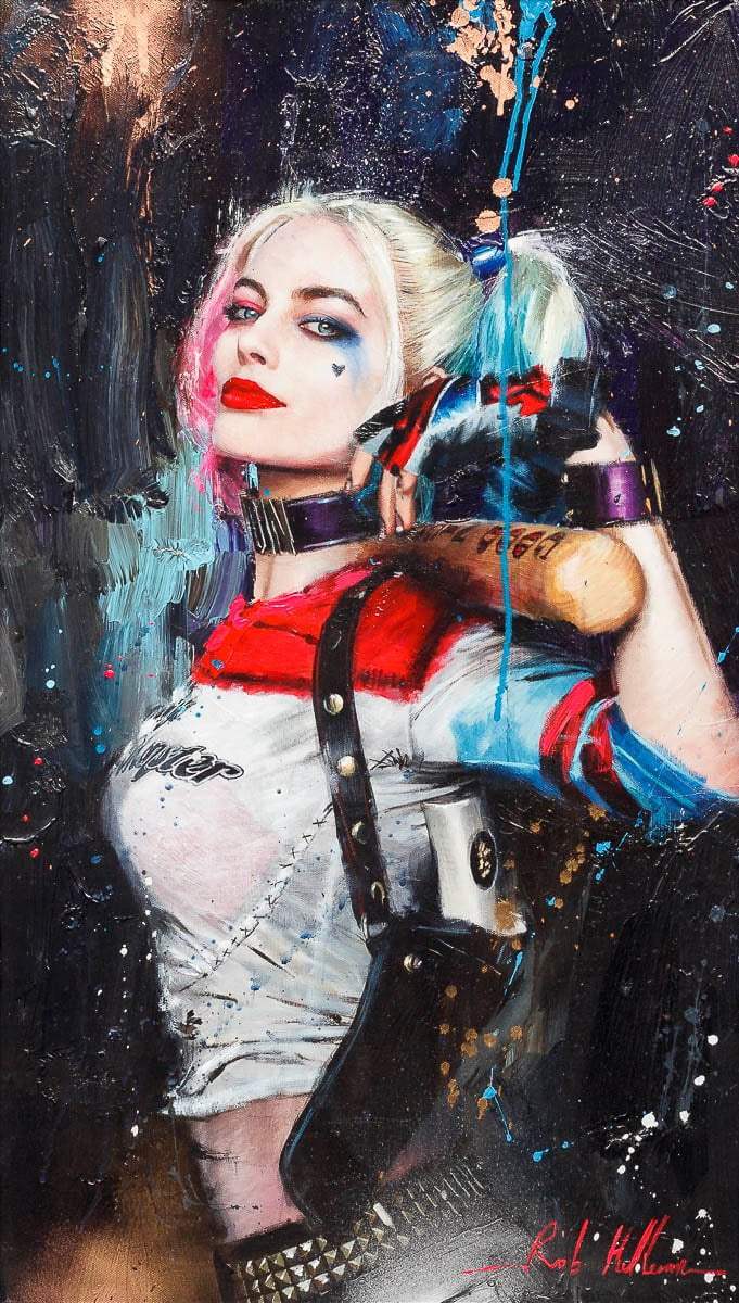 Harley Quinn - Original - SOLD by artist Rob Hefferan - Wyecliffe Galleries