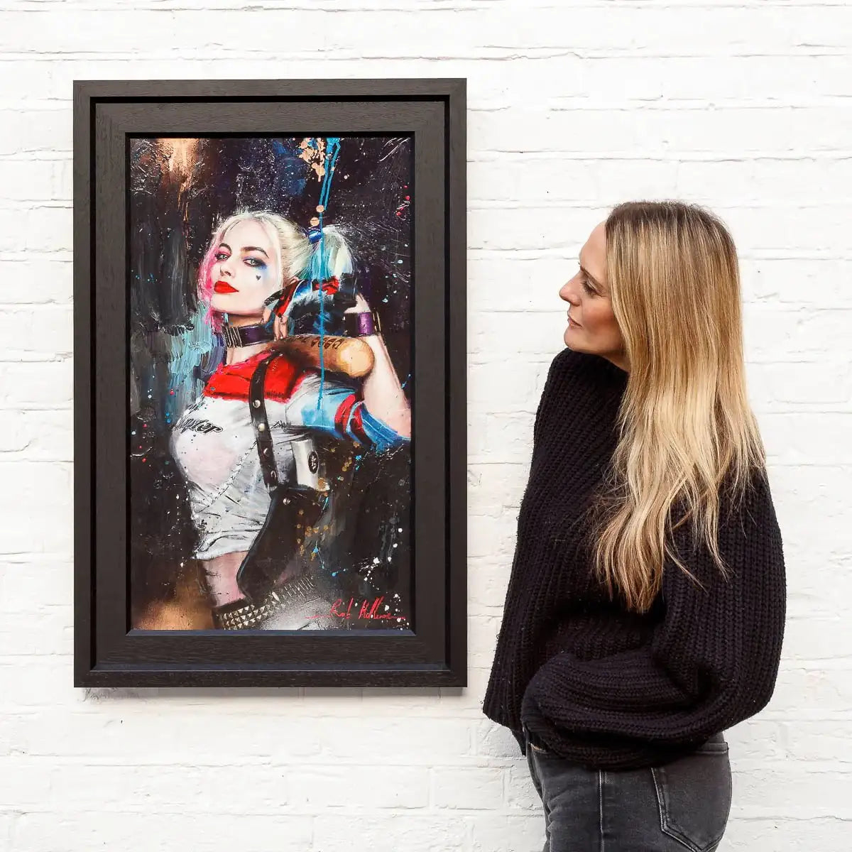 Harley Quinn - Original - SOLD by artist Rob Hefferan - Wyecliffe Galleries