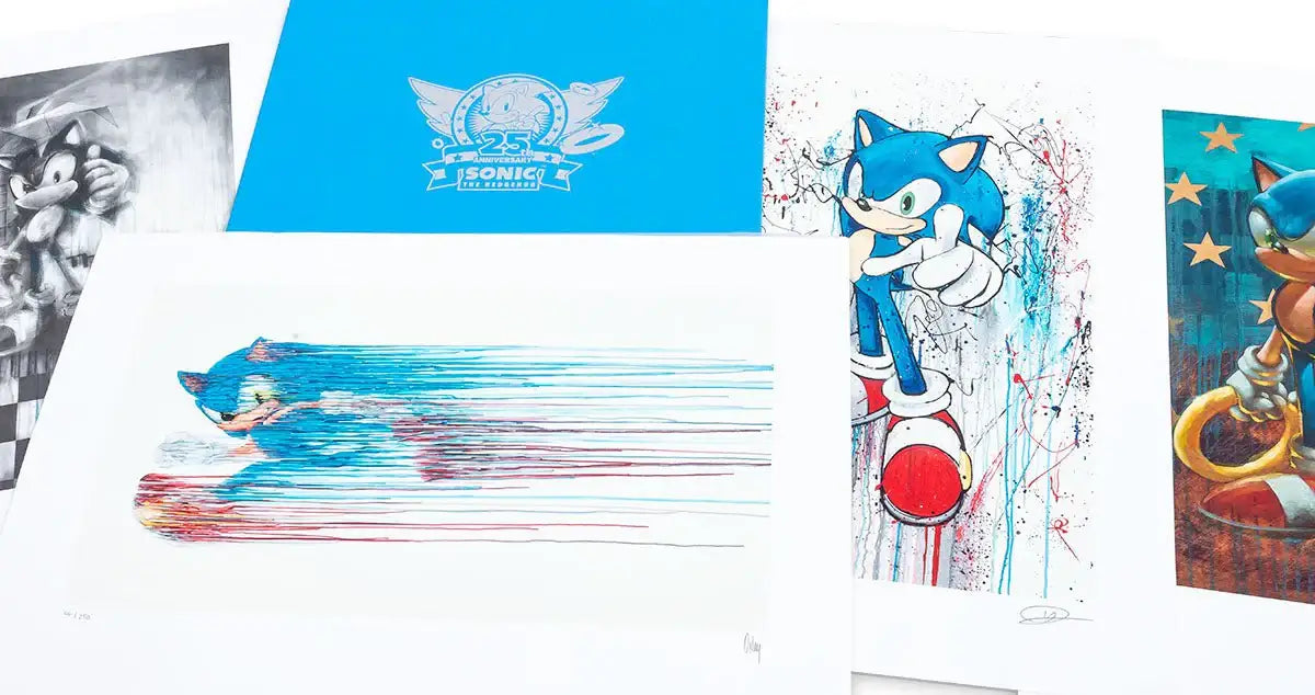 Sonic 25th Anniversary Matching Set of 4 - Edition by artist Collaboration - Wyecliffe Galleries