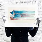 Sonic 25th Anniversary Matching Set of 4 - Edition by artist Collaboration - Wyecliffe Galleries