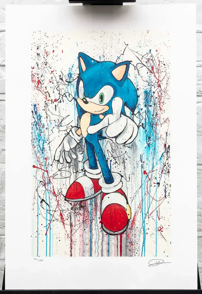 Sonic 25th Anniversary Matching Set of 4 - Edition by artist Collaboration - Wyecliffe Galleries