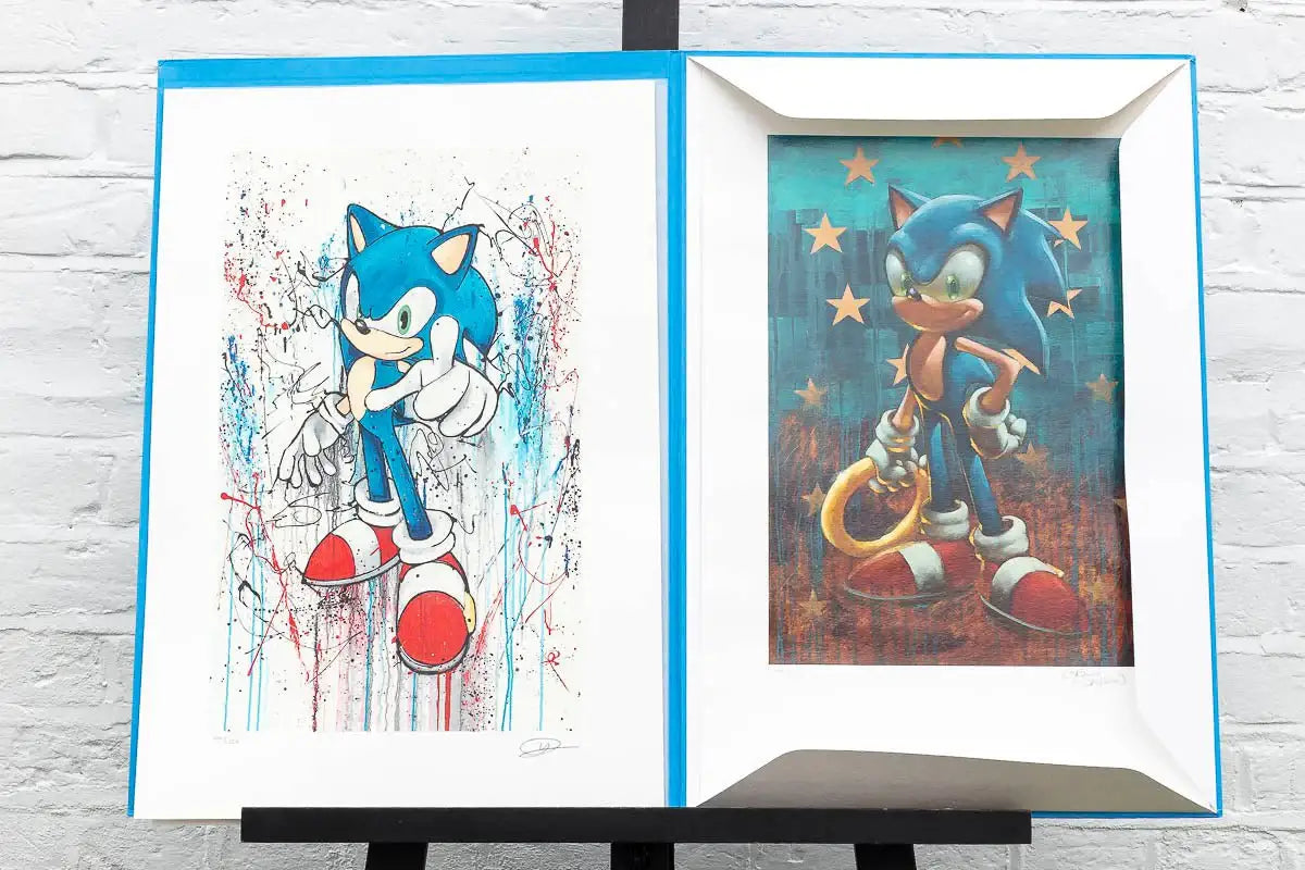 Sonic 25th Anniversary Matching Set of 4 - Edition by artist Collaboration - Wyecliffe Galleries