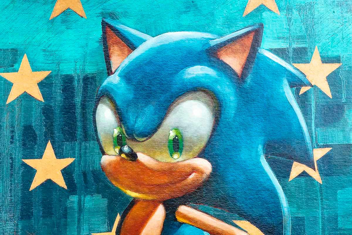 Sonic 25th Anniversary Matching Set of 4 - Edition by artist Collaboration - Wyecliffe Galleries