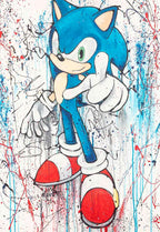 Sonic 25th Anniversary Matching Set of 4 - Edition by artist Collaboration - Wyecliffe Galleries