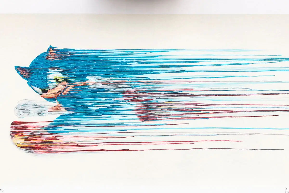 Sonic 25th Anniversary Matching Set of 4 - Edition by artist Collaboration - Wyecliffe Galleries