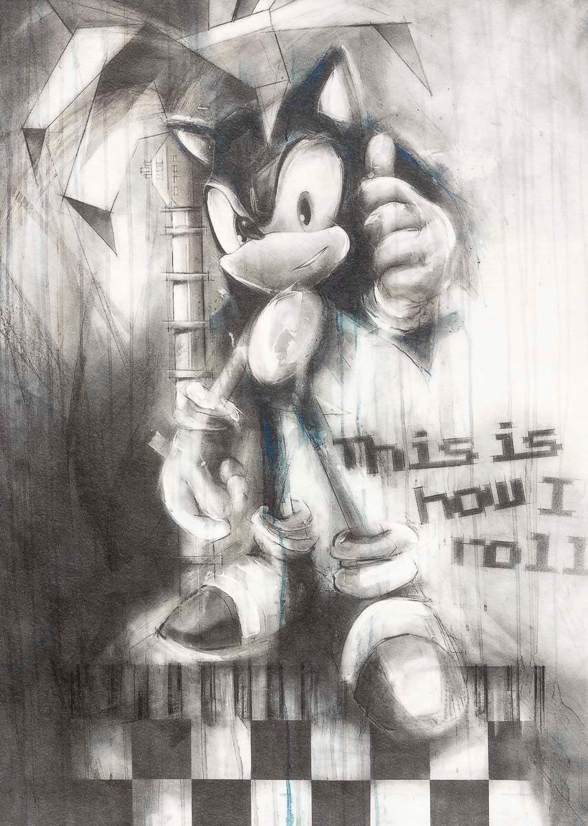 Sonic 25th Anniversary Matching Set of 4 - Edition by artist Collaboration - Wyecliffe Galleries