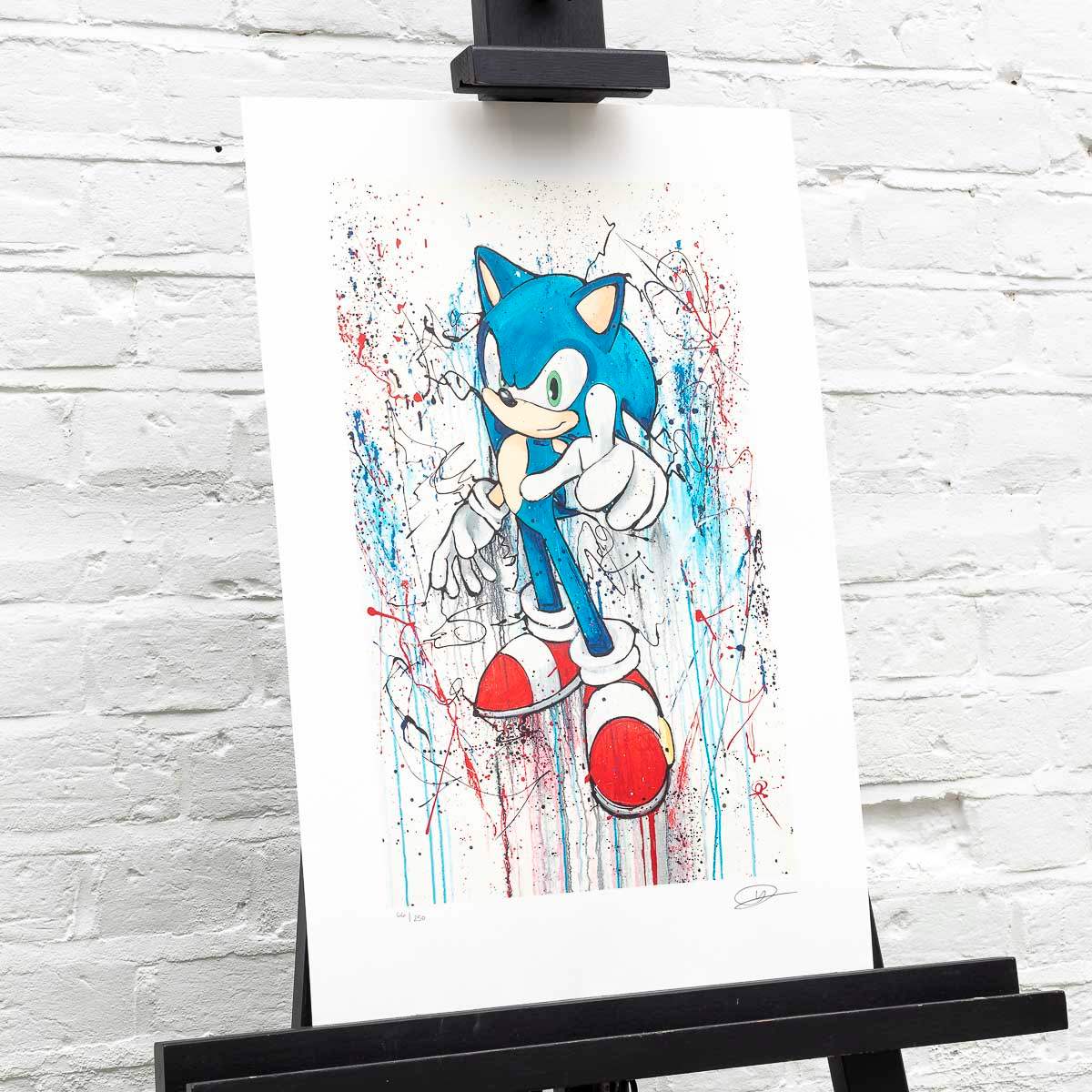 Sonic 25th Anniversary Matching Set of 4 - Edition by artist Collaboration - Wyecliffe Galleries