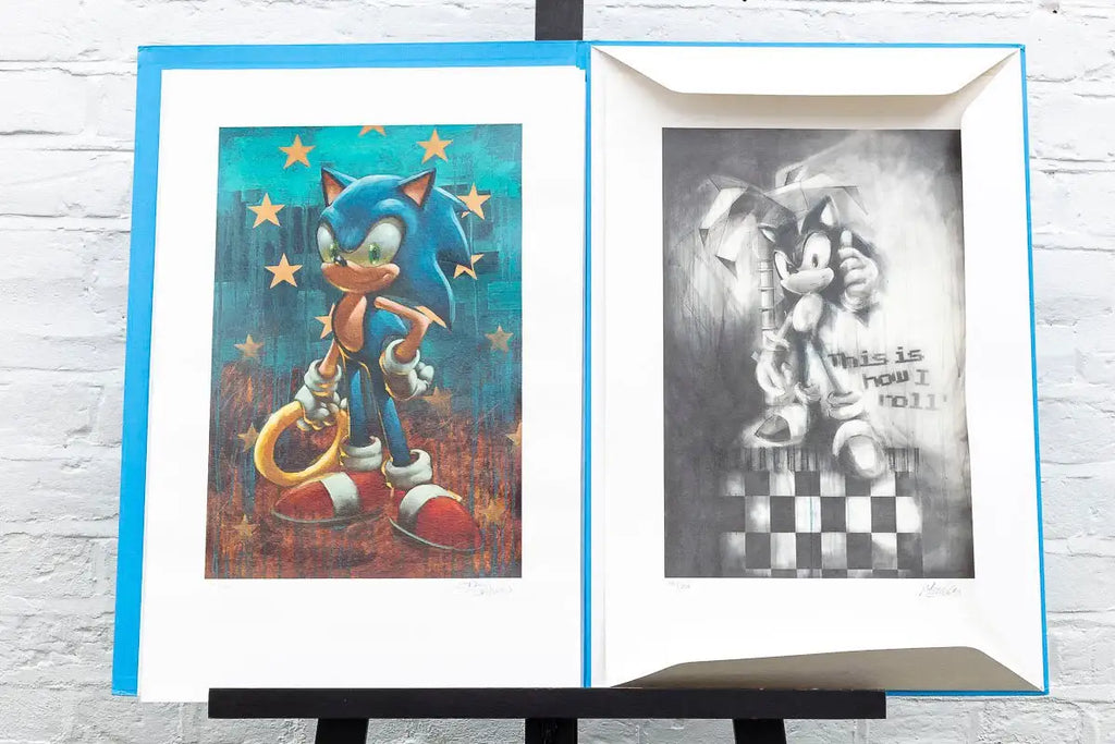Sonic 25th Anniversary Matching Set of 4 - Edition by artist Collaboration - Wyecliffe Galleries