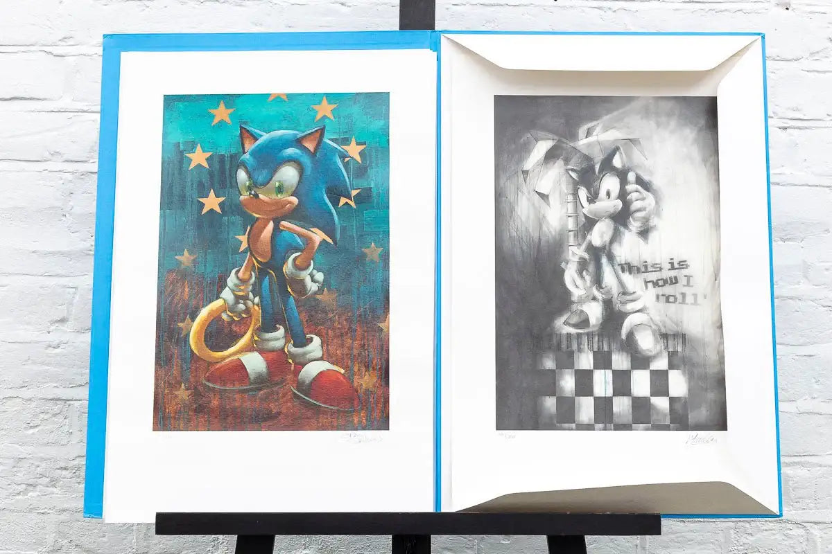 Sonic 25th Anniversary Matching Set of 4 - Edition by artist Collaboration - Wyecliffe Galleries