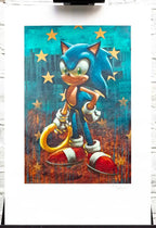 Sonic 25th Anniversary Matching Set of 4 - Edition by artist Collaboration - Wyecliffe Galleries