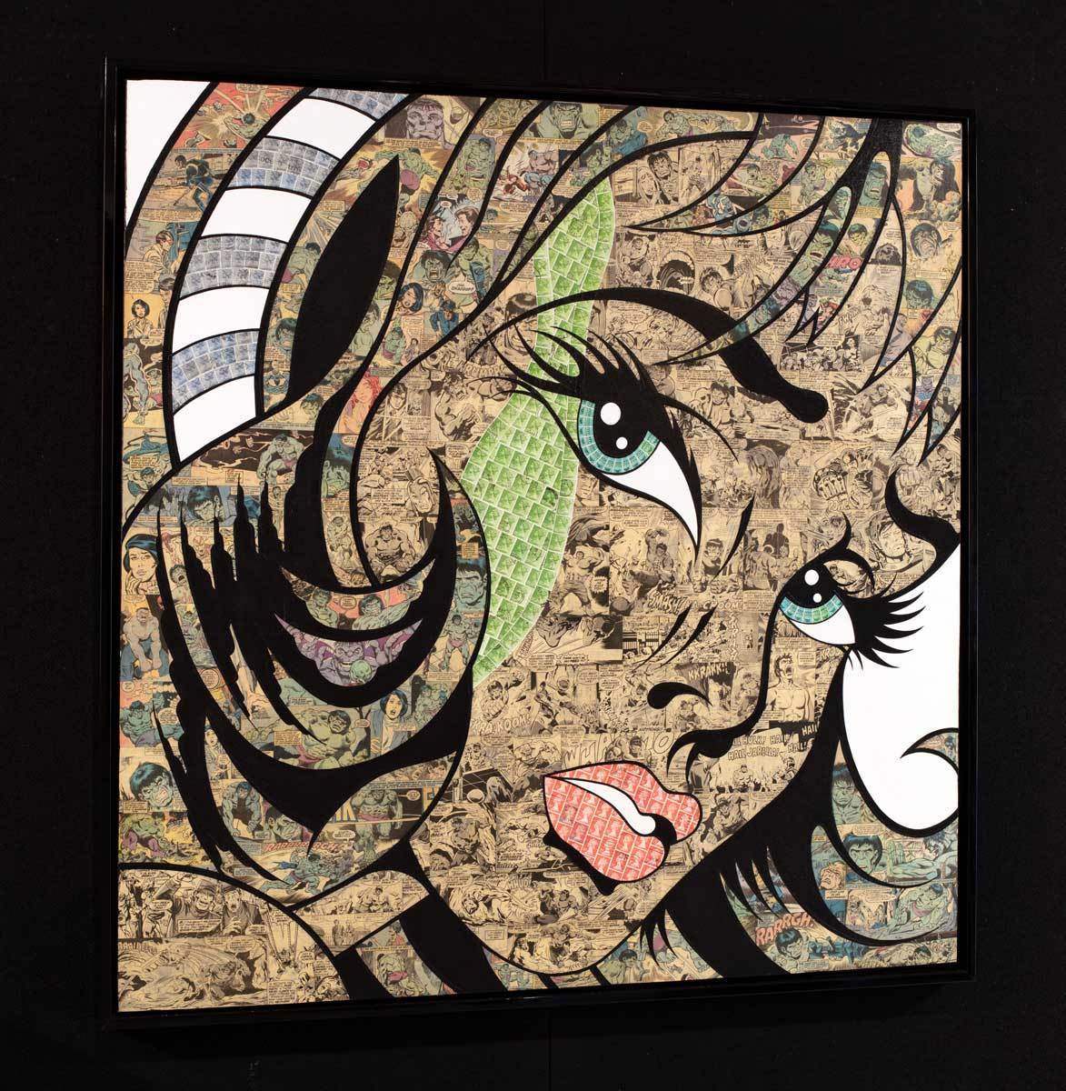 A Touch of the Green Eyed Monster - Original - SOLD by artist Robin Coleman - Wyecliffe Galleries