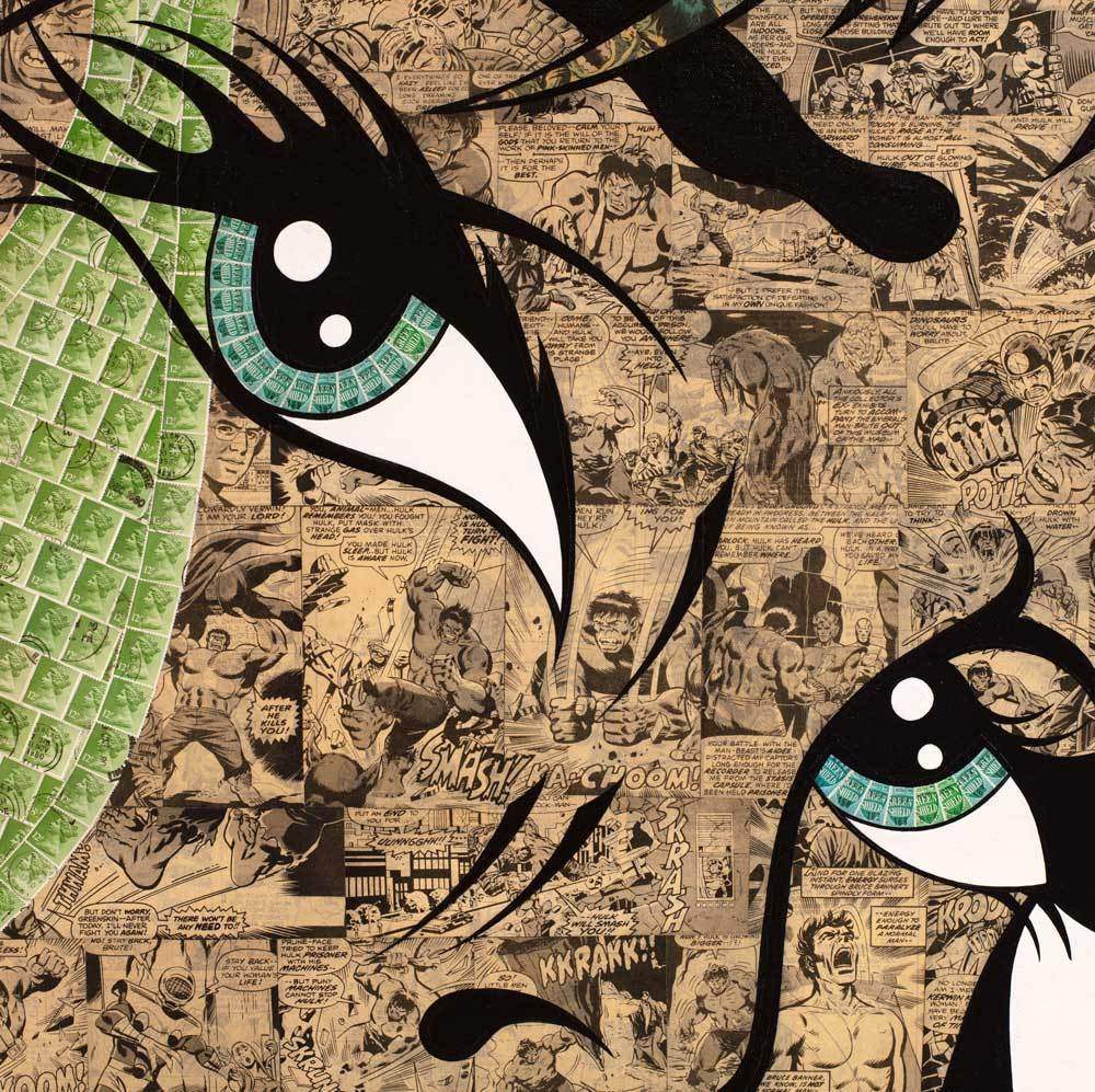 A Touch of the Green Eyed Monster - Original - SOLD by artist Robin Coleman - Wyecliffe Galleries