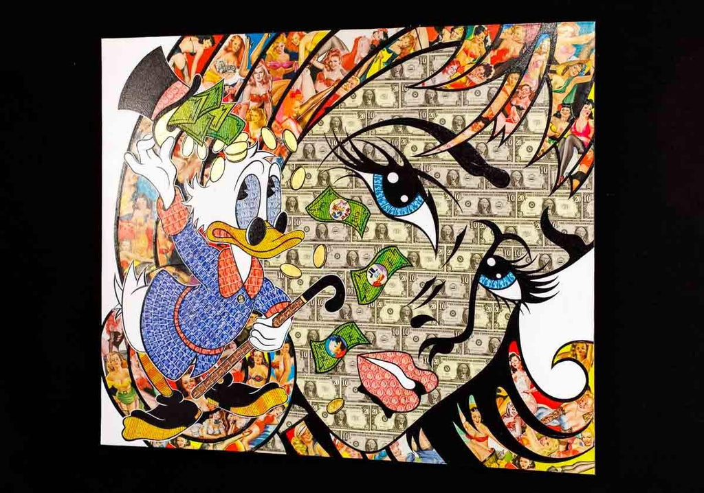 Flashing the Cash - Original - SOLD by artist Robin Coleman - Wyecliffe Galleries