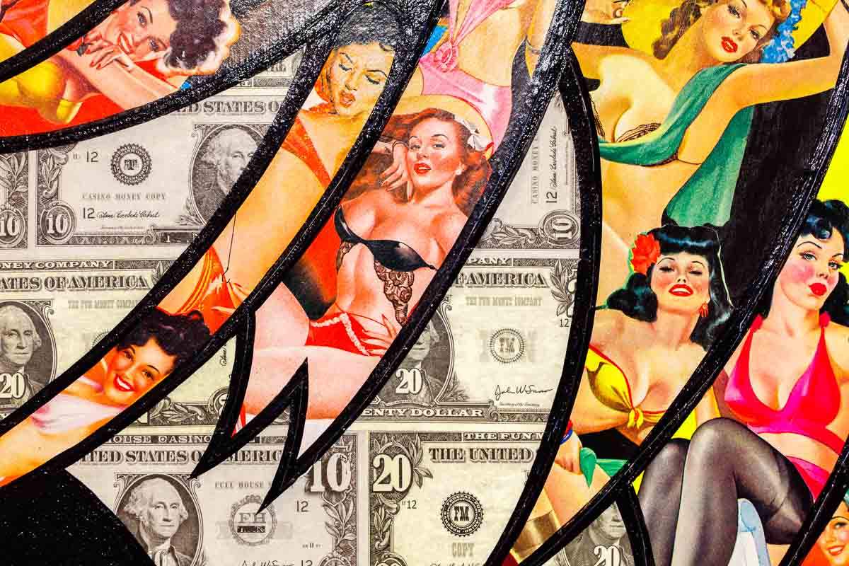 Flashing the Cash - Original - SOLD by artist Robin Coleman - Wyecliffe Galleries