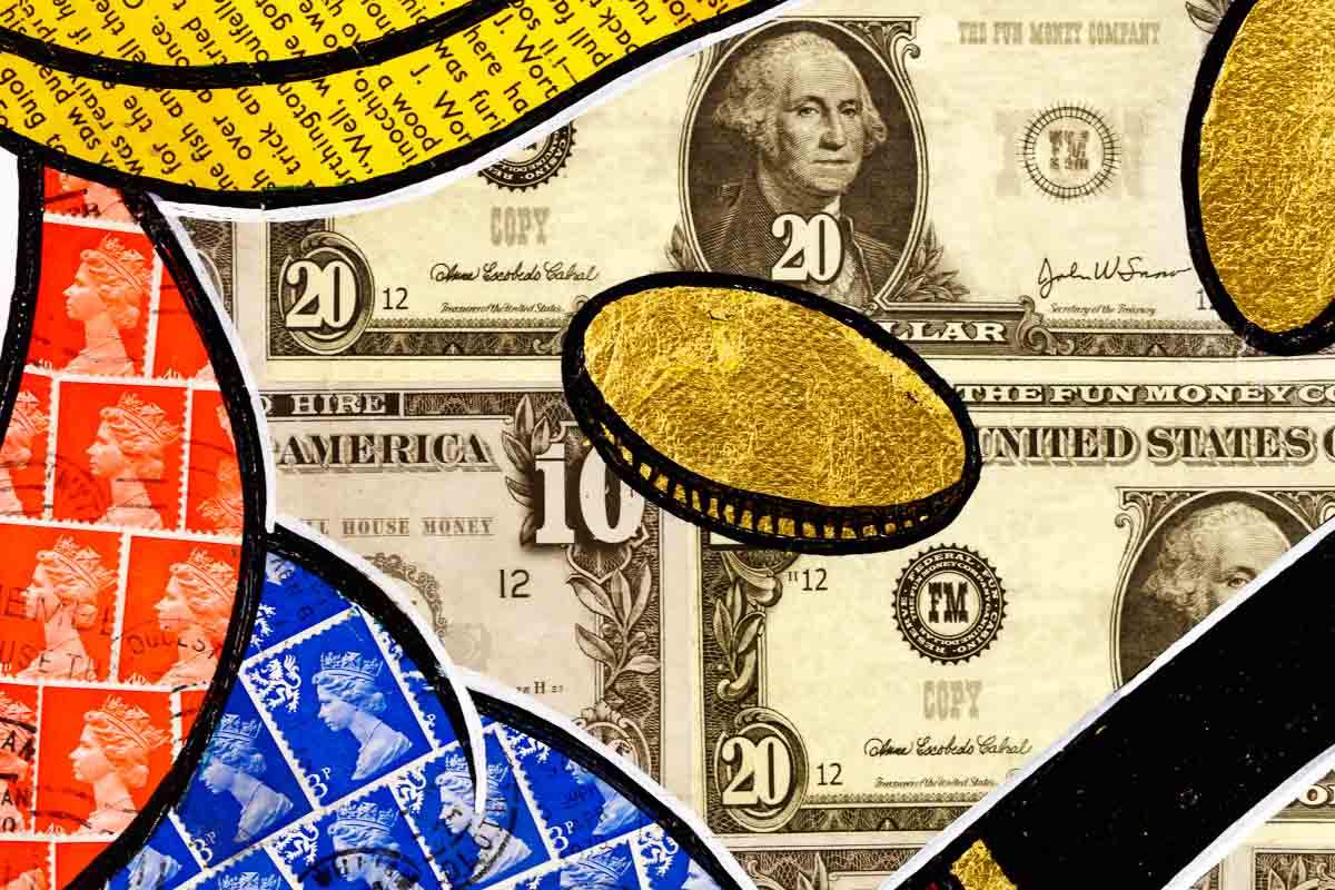 Flashing the Cash - Original - SOLD by artist Robin Coleman - Wyecliffe Galleries